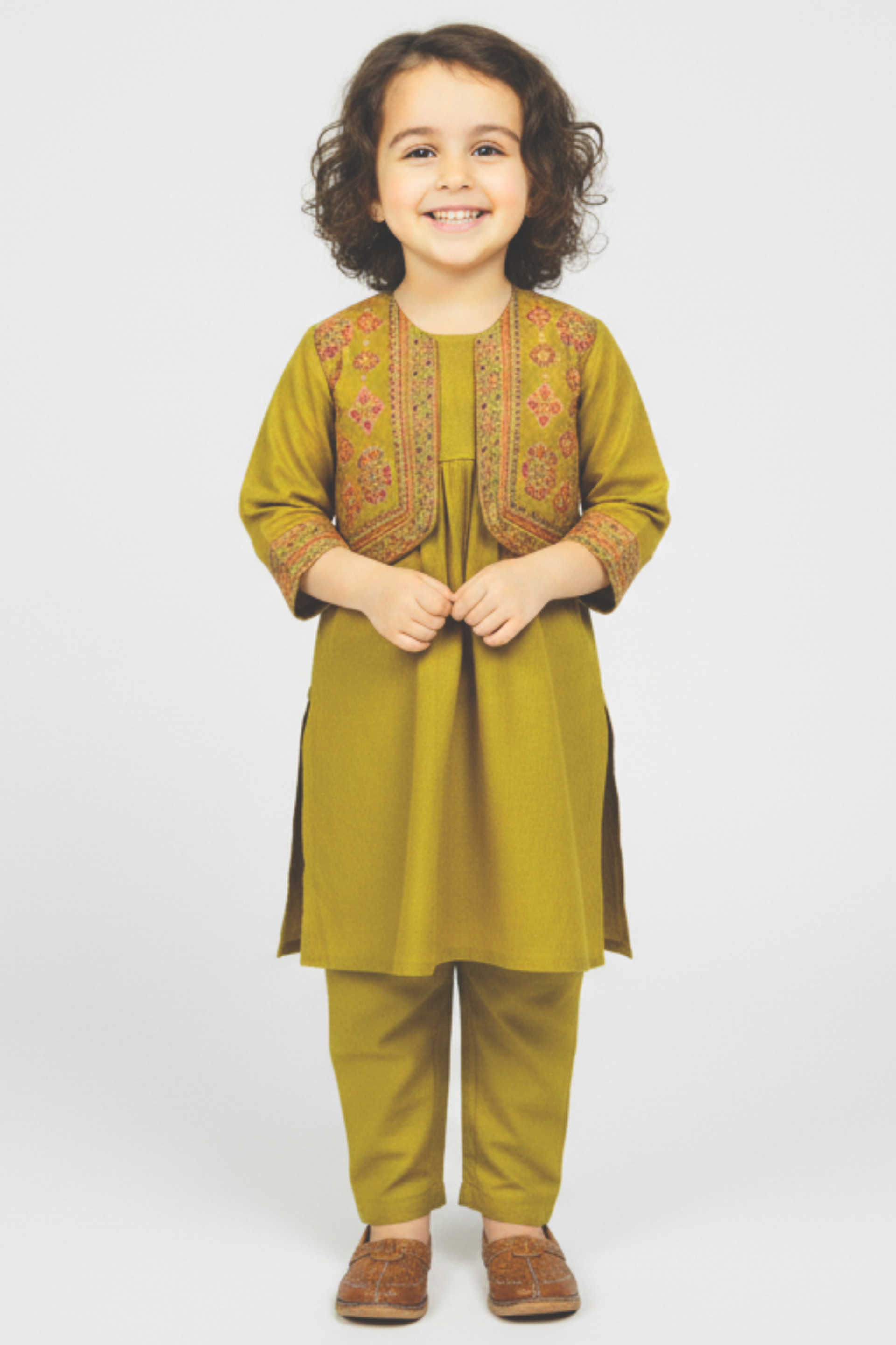 Girls Cotton Suit - 3pc ( GGS3-005)